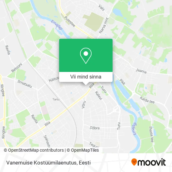 Vanemuise Kostüümilaenutus kaart
