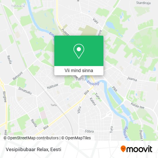 Vesipiibubaar Relax kaart