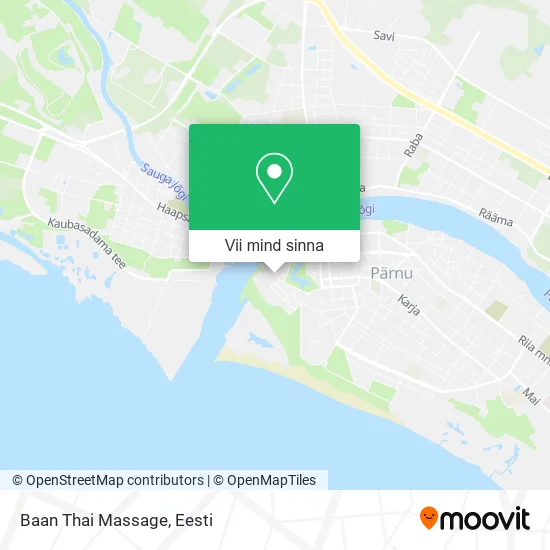 Baan Thai Massage kaart