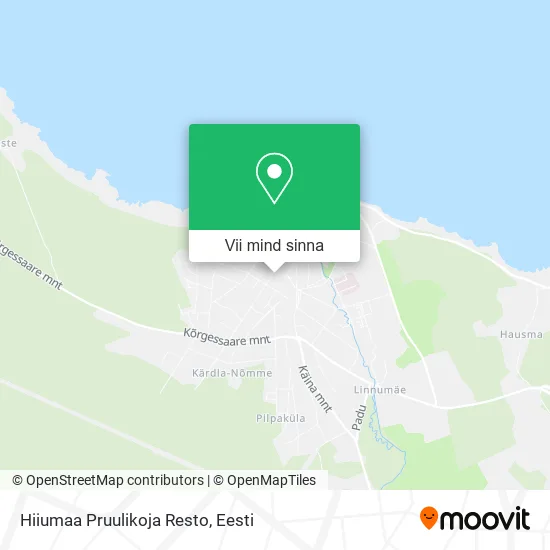Hiiumaa Pruulikoja Resto kaart