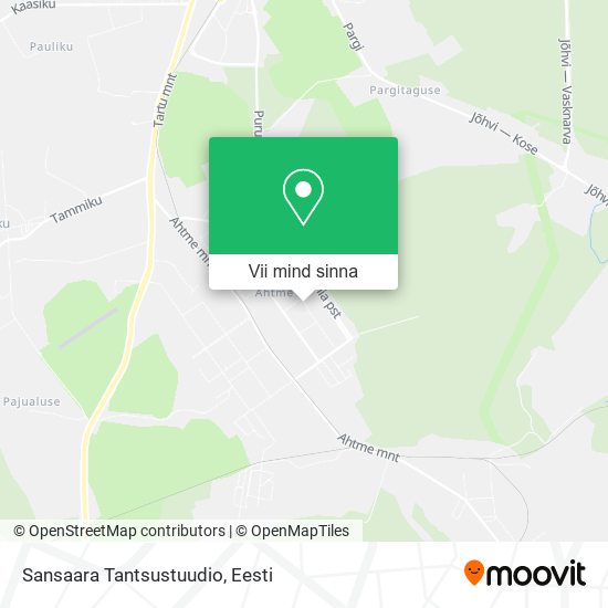 Sansaara Tantsustuudio kaart