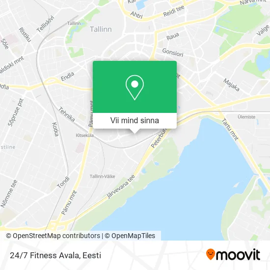 24/7 Fitness Avala kaart
