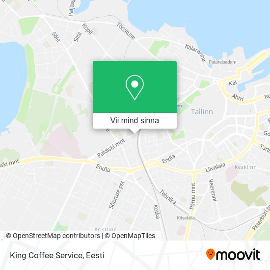 King Coffee Service kaart