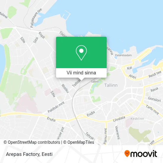 Arepas Factory kaart