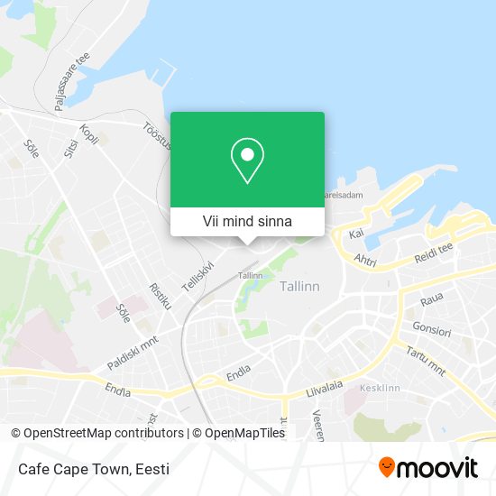 Cafe Cape Town kaart