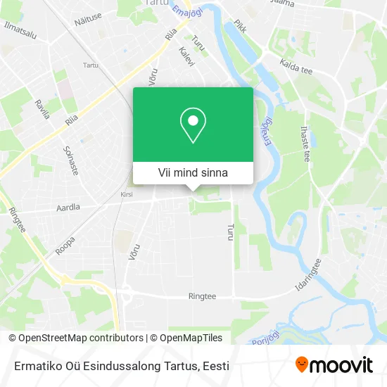 Ermatiko Oü Esindussalong Tartus kaart
