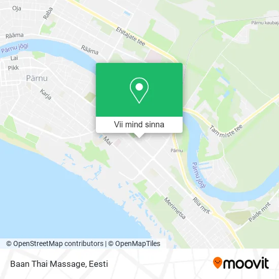 Baan Thai Massage kaart