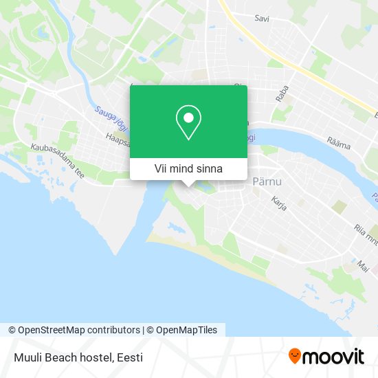 Muuli Beach hostel kaart