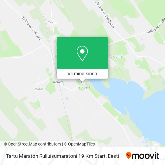 Tartu Maraton Rulluisumaratoni 19 Km Start kaart