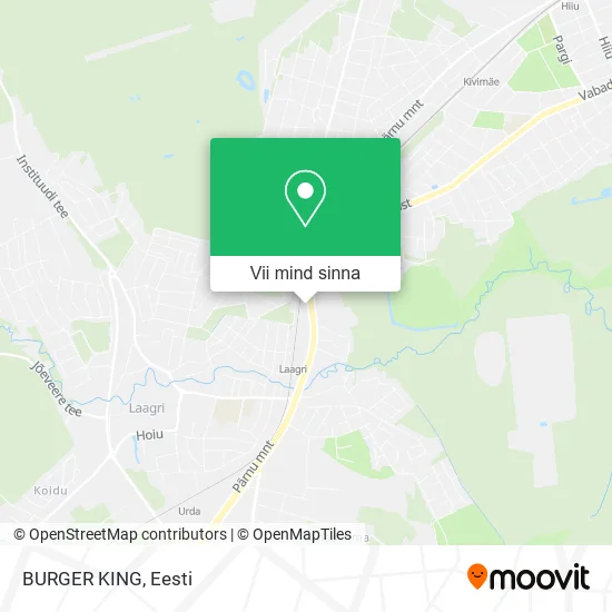 BURGER KING kaart