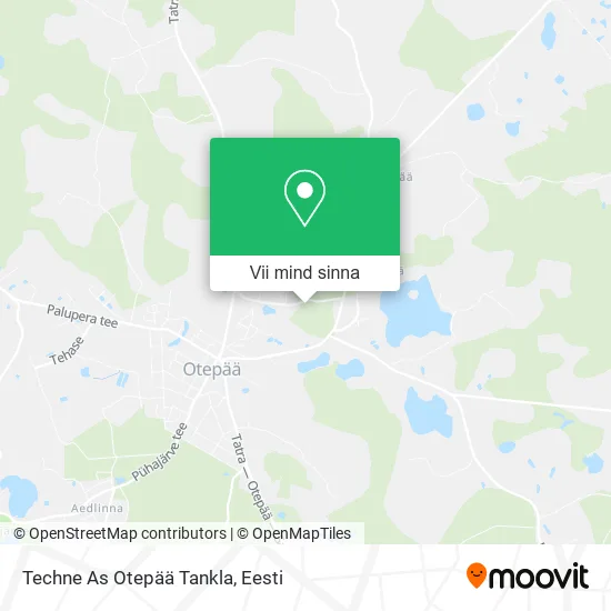 Techne As Otepää Tankla kaart