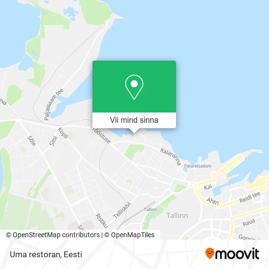 Uma restoran kaart
