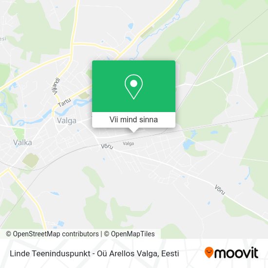 Linde Teeninduspunkt - Oü Arellos Valga kaart