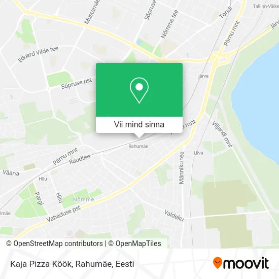 Kaja Pizza Köök, Rahumäe kaart