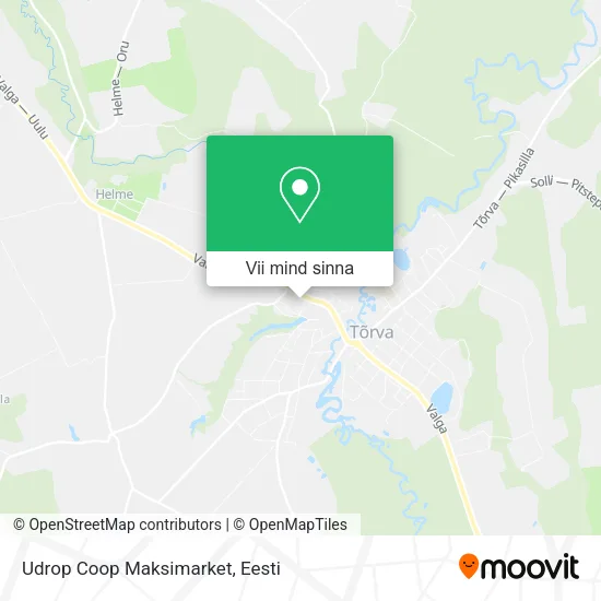 Udrop Coop Maksimarket kaart