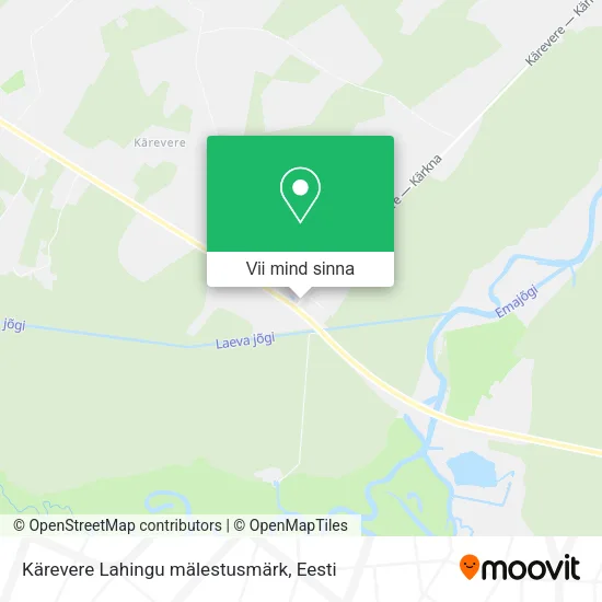 Kärevere Lahingu mälestusmärk kaart