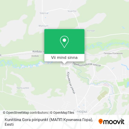 Kunitšina Gora piiripunkt (МАПП Куничина Гора) kaart