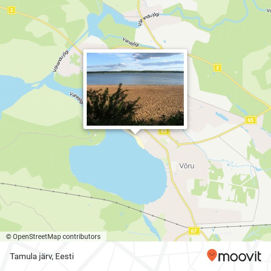 Tamula järv kaart