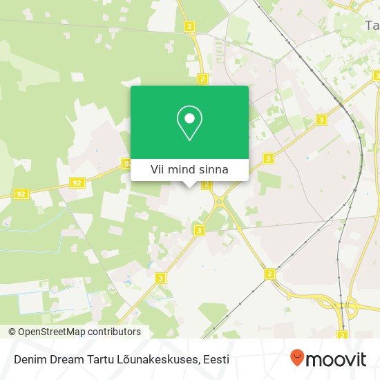 Denim Dream Tartu Lõunakeskuses kaart