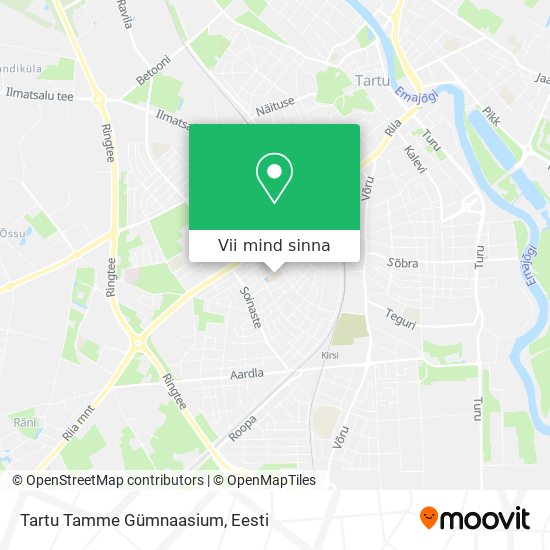 Tartu Tamme Gümnaasium kaart
