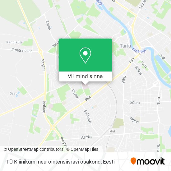 TÜ Kliinikumi neurointensiivravi osakond kaart