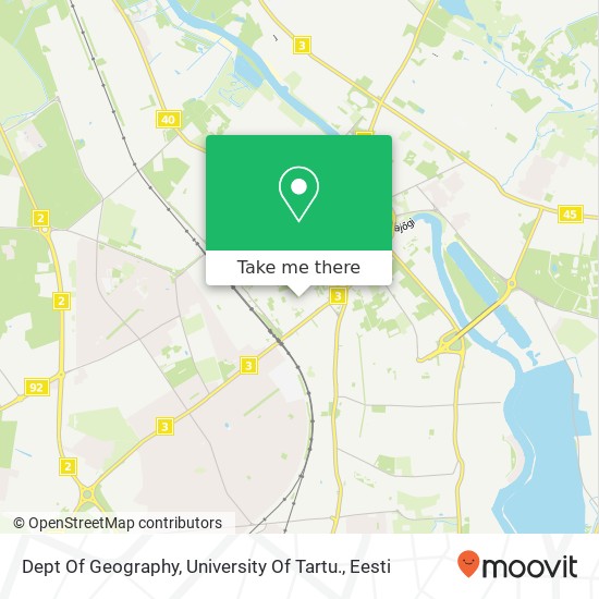 Dept Of Geography, University Of Tartu. kaart