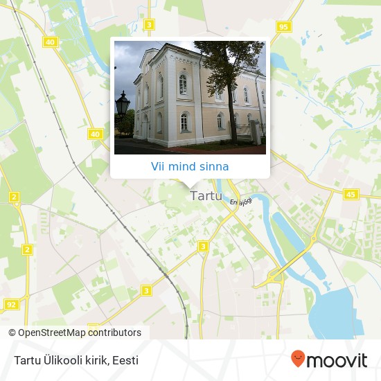 Tartu Ülikooli kirik kaart