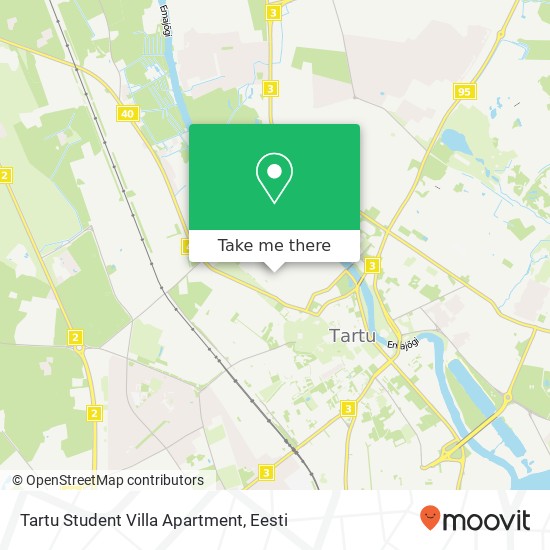 Tartu Student Villa Apartment kaart