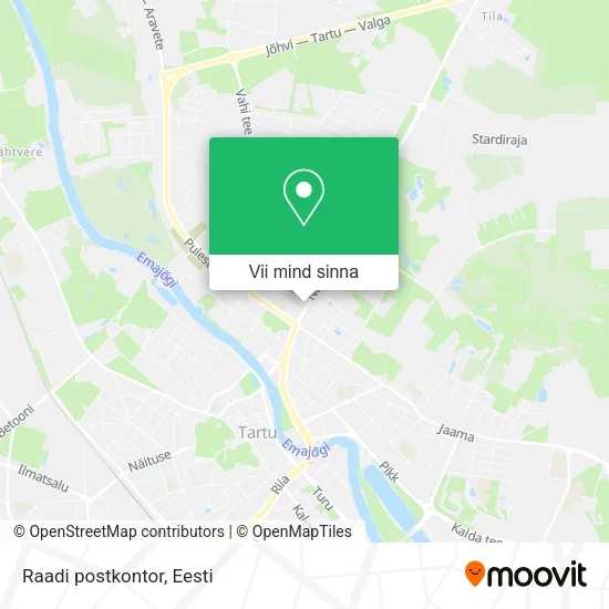 Raadi postkontor kaart