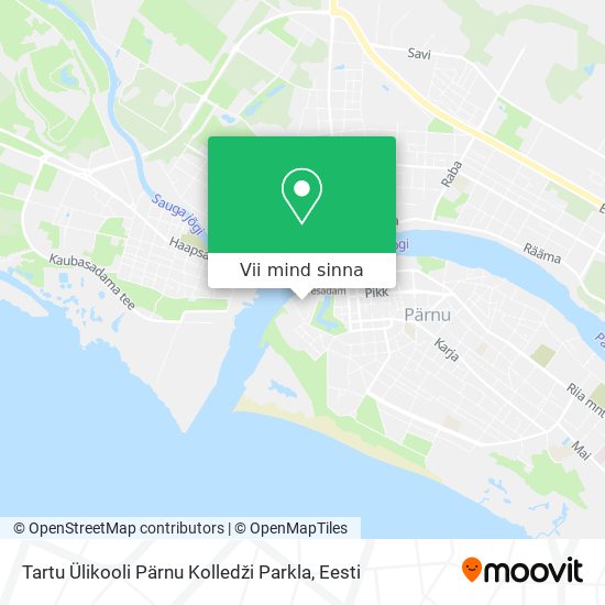 Tartu Ülikooli Pärnu Kolledži Parkla kaart