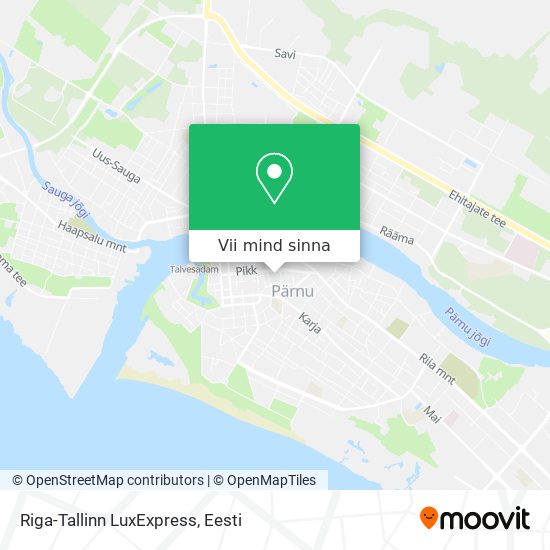 Riga-Tallinn LuxExpress kaart
