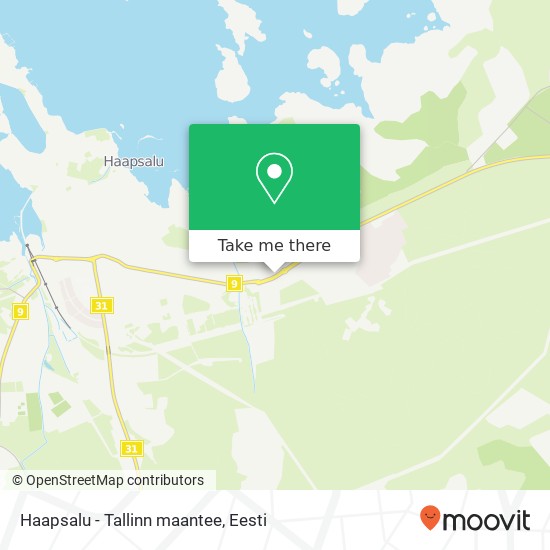 Haapsalu - Tallinn maantee kaart