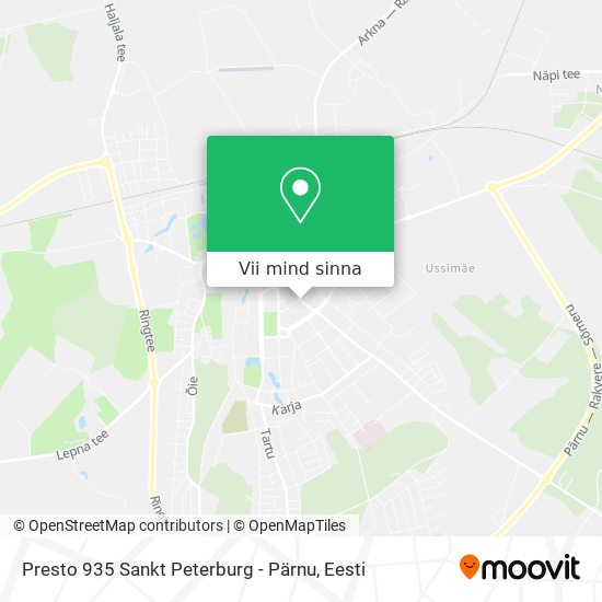 Presto 935 Sankt Peterburg - Pärnu kaart