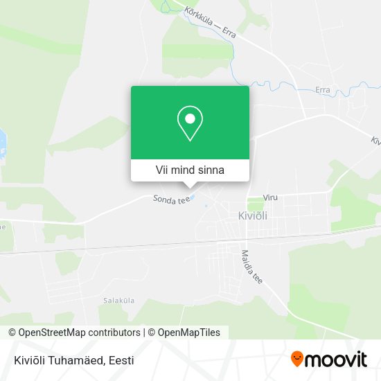 Kiviõli Tuhamäed kaart