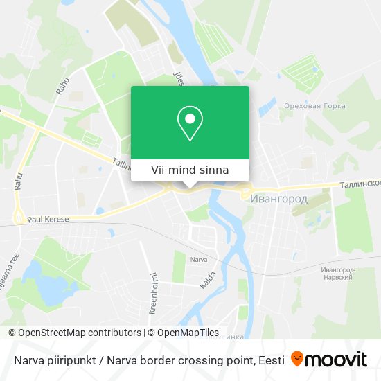 Narva piiripunkt / Narva border crossing point kaart