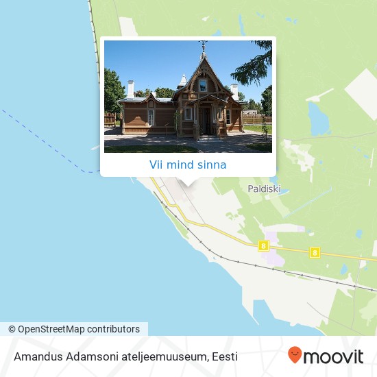 Amandus Adamsoni ateljeemuuseum kaart