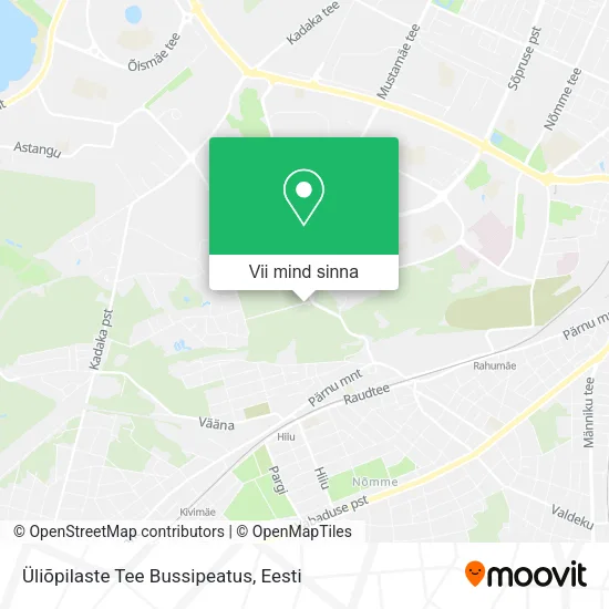 Üliõpilaste Tee Bussipeatus kaart