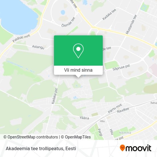 Akadeemia tee trollipeatus kaart