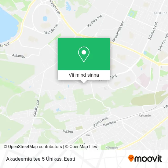 Akadeemia tee 5 Ühikas kaart