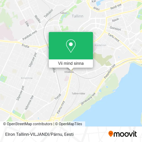 Elron Tallinn-VILJANDI/Pärnu kaart