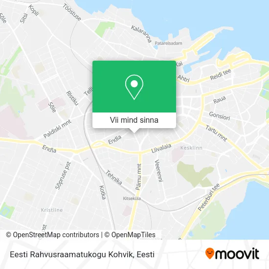 Eesti Rahvusraamatukogu Kohvik kaart