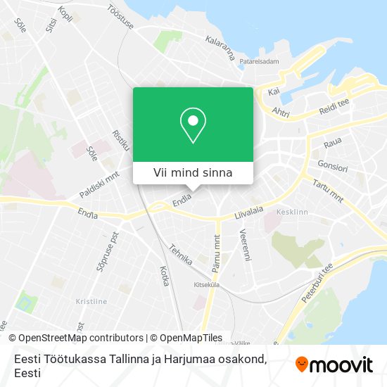 Eesti Töötukassa Tallinna ja Harjumaa osakond kaart