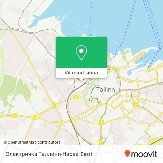 Электричка Таллинн-Нарва kaart