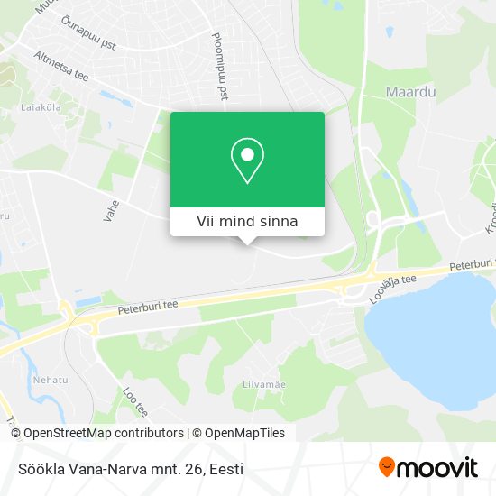 Söökla Vana-Narva mnt. 26 kaart