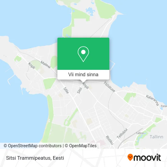 Sitsi Trammipeatus kaart