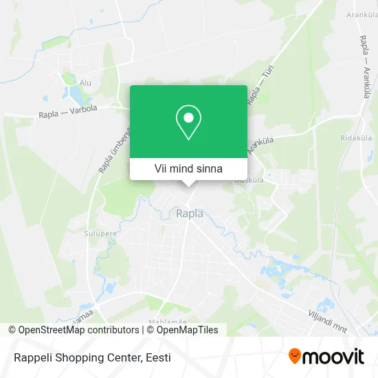 Rappeli Shopping Center kaart