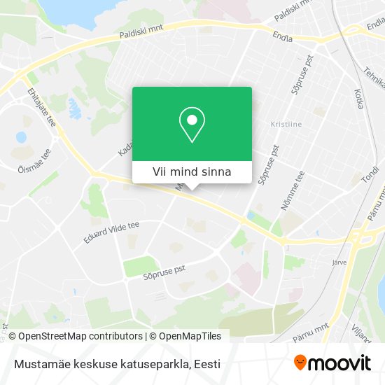 Mustamäe keskuse katuseparkla kaart
