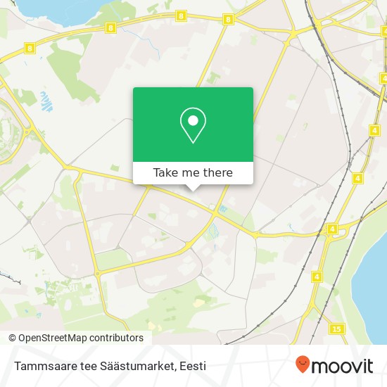 Tammsaare tee Säästumarket kaart