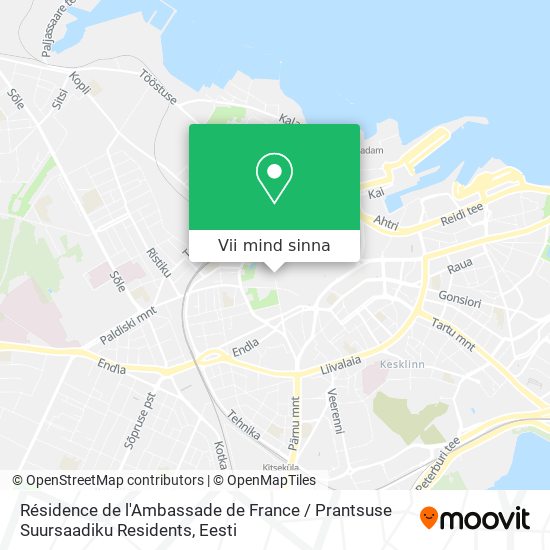 Résidence de l'Ambassade de France / Prantsuse Suursaadiku Residents kaart