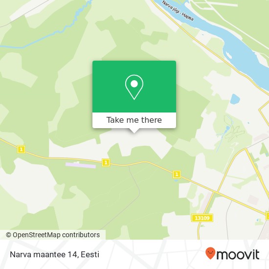 Narva maantee 14 kaart